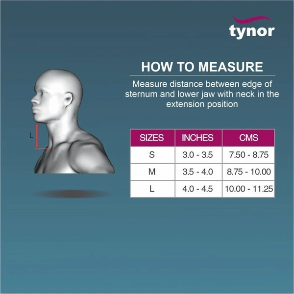 TYNOR CERVICAL COLLAR HARD ADJUSTABLE, WHITE, 1 UNIT - L
