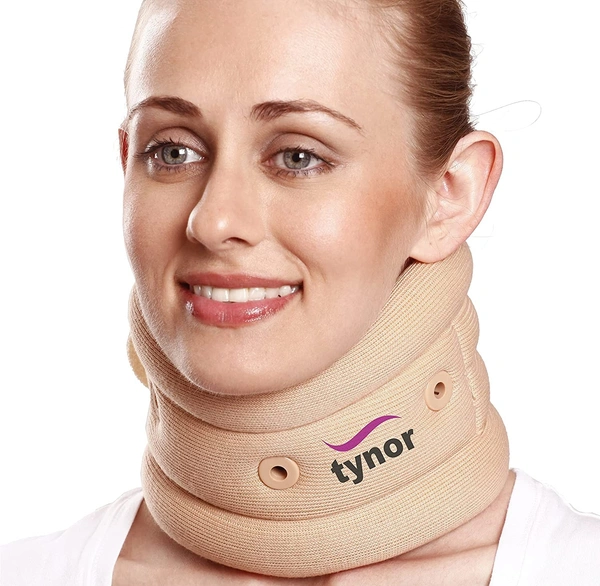 TYNOR CERVICAL COLLAR SOFT WITH SUPPORT, BEIGE, 1 UNIT - M