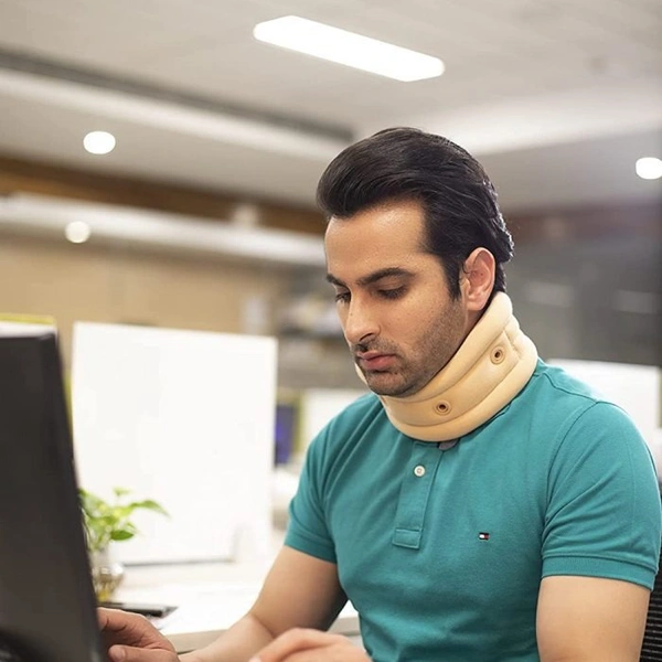 TYNOR CERVICAL COLLAR SOFT WITH SUPPORT, BEIGE, 1 UNIT - M