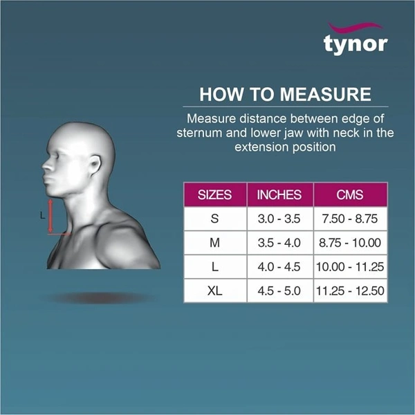 TYNOR CERVICAL COLLAR SOFT WITH SUPPORT, BEIGE, 1 UNIT - M