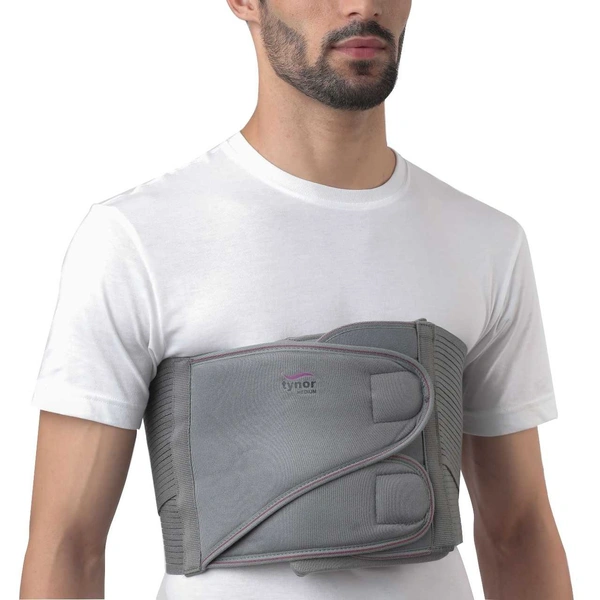 TYNOR CHEST BINDER, GREY, 1 UNIT - XL