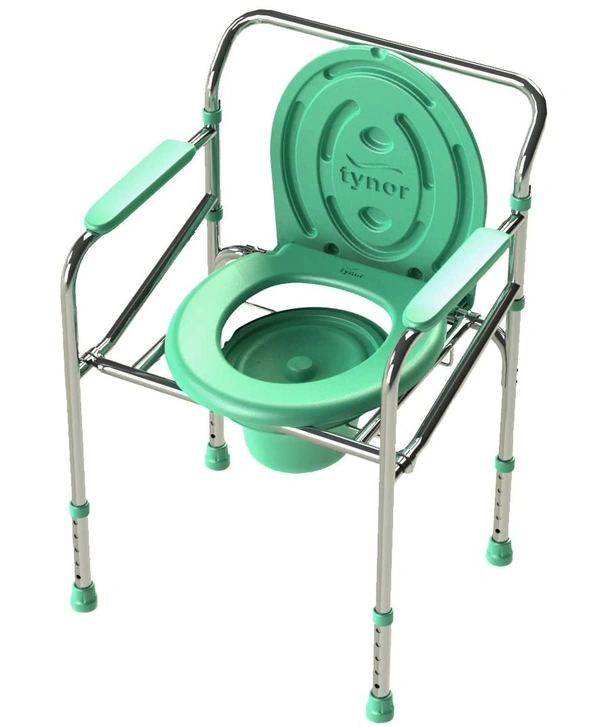 TYNOR COMMODE CHAIR, SILVER, 1 UNIT - UNI
