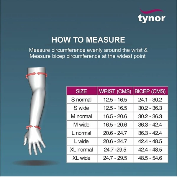 TYNOR COMPRESSION GARMENT ARM SLEEVE MITTEN WITH THUMB, BEIGE, 1 UNIT - L