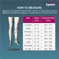 TYNOR COMPRESSION GARMENT LEG BELOW KNEE OPEN TOE, BEIGE, 1 PAIR - XL