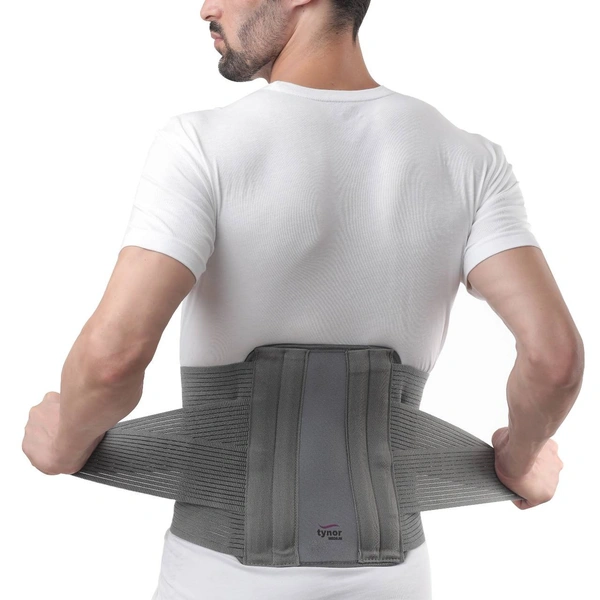 TYNOR CONTOURED L.S. SUPPORT, GREY, 1 UNIT - S
