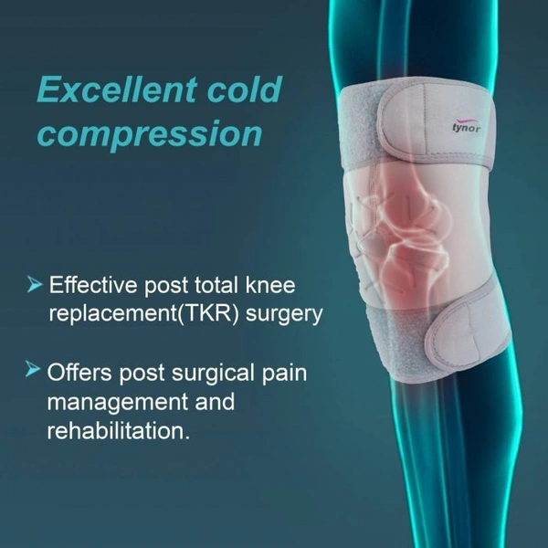 TYNOR COOL PACK KNEE WRAP, GREY, 1 UNIT - UNI