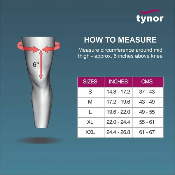 TYNOR ELASTIC KNEE SUPPORT, GREY, 1 UNIT - XL