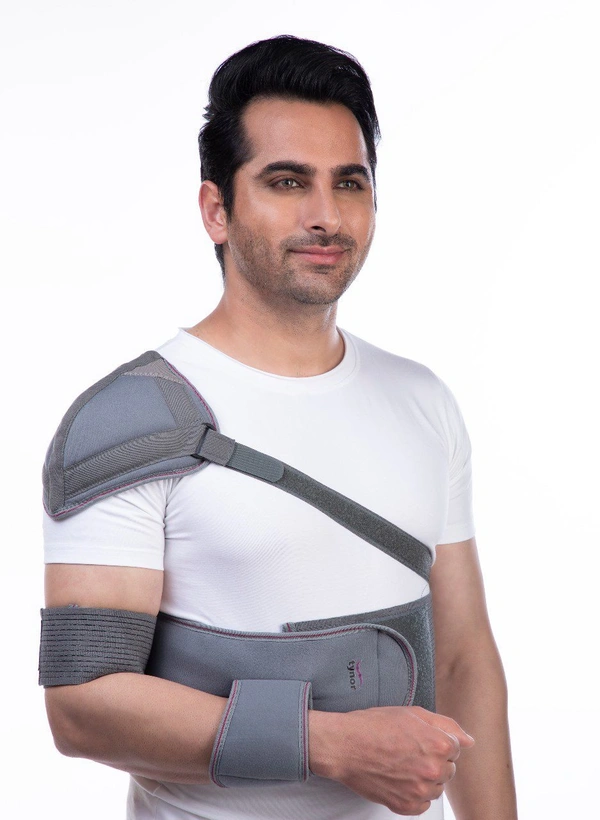 TYNOR ELASTIC SHOULDER IMMOBILISER, GREY, 1 UNIT - XL