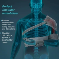 TYNOR ELASTIC SHOULDER IMMOBILISER, GREY, 1 UNIT - XL