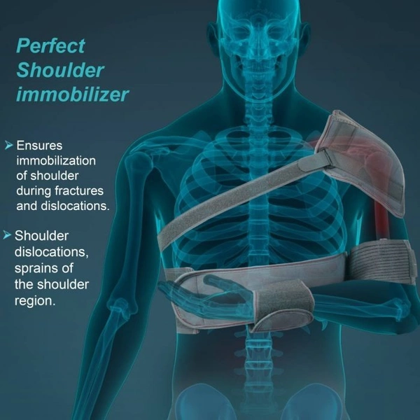 TYNOR ELASTIC SHOULDER IMMOBILISER, GREY, 1 UNIT - XL