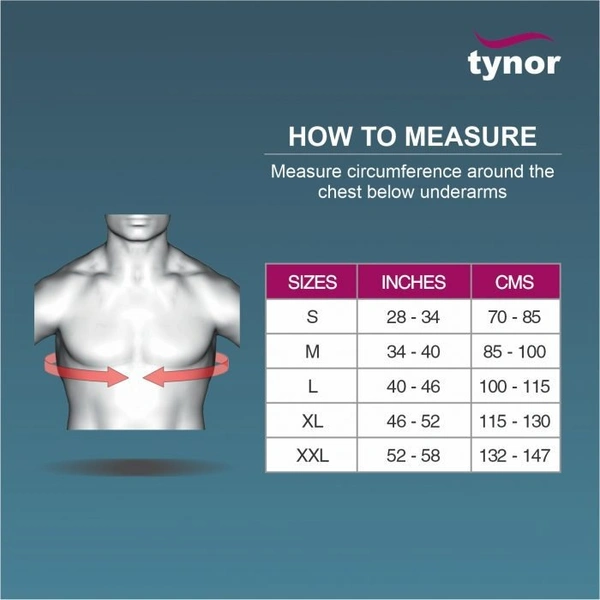 TYNOR ELASTIC SHOULDER IMMOBILISER, GREY, 1 UNIT - XL