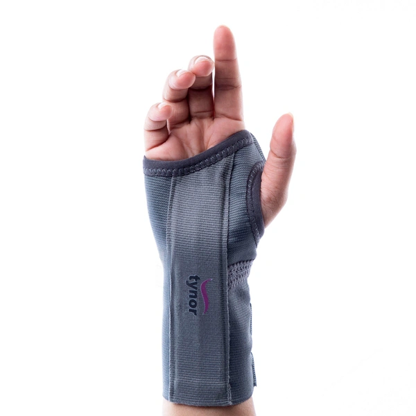 TYNOR ELASTIC WRIST SPLINT, GREY, 1 UNIT - L, RIGHT