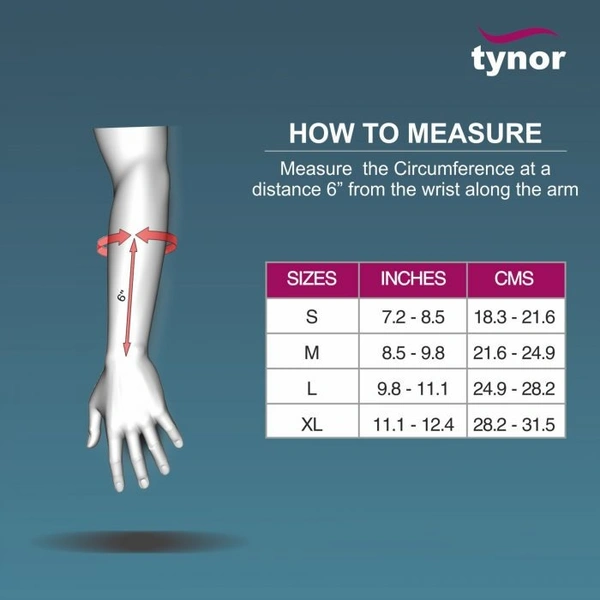 TYNOR ELASTIC WRIST SPLINT, GREY, 1 UNIT - L, RIGHT