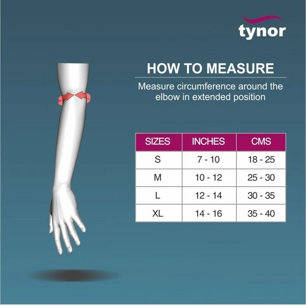 TYNOR ELBOW SUPPORT, GREY, 1 UNIT - M