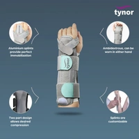 TYNOR FOREARM SPLINT, GREY, 1 UNIT - UNI