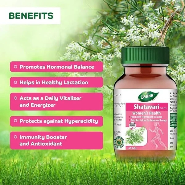 Dabur Shatavari Tablets - 60 Tabs - 60 Tabs