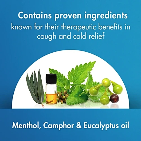 Vicks Vaporub Balm with Menthol, Camphor & Eucalyptus Oil | Relieves 6 Symptoms of Cough & Cold | Goodness of Ayurveda - 105 ml