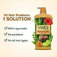Dabur Vatika Naturals Ayurvedic Shampoo - 1ltr