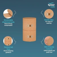 Tynor Tynocrepe cotton bandage, for Sports Injuries and First Aid | Versatile, Soft, and Stretchable | - 6cm x 4m