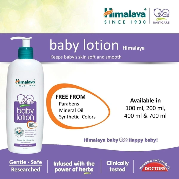 Himalaya Baby Body Lotion, For All Skin Types  - 100 ml