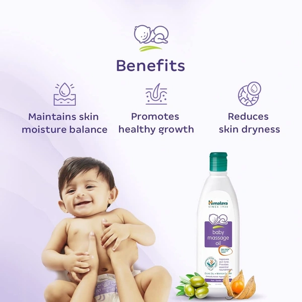 Himalaya Baby Massage Oil  for strong bones & muscles | with Vitamin E | No. 1 Doctor Prescribed - 500ml