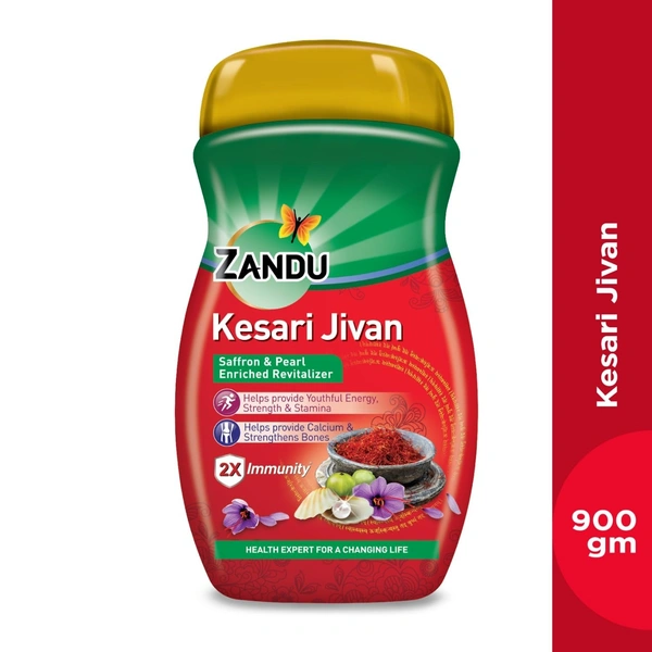 Zandu ZANDU KESARI JIVAN Kesari Jivan Ayurvedic Immunity Booster for Adults, Red, 450 g - 450 gm