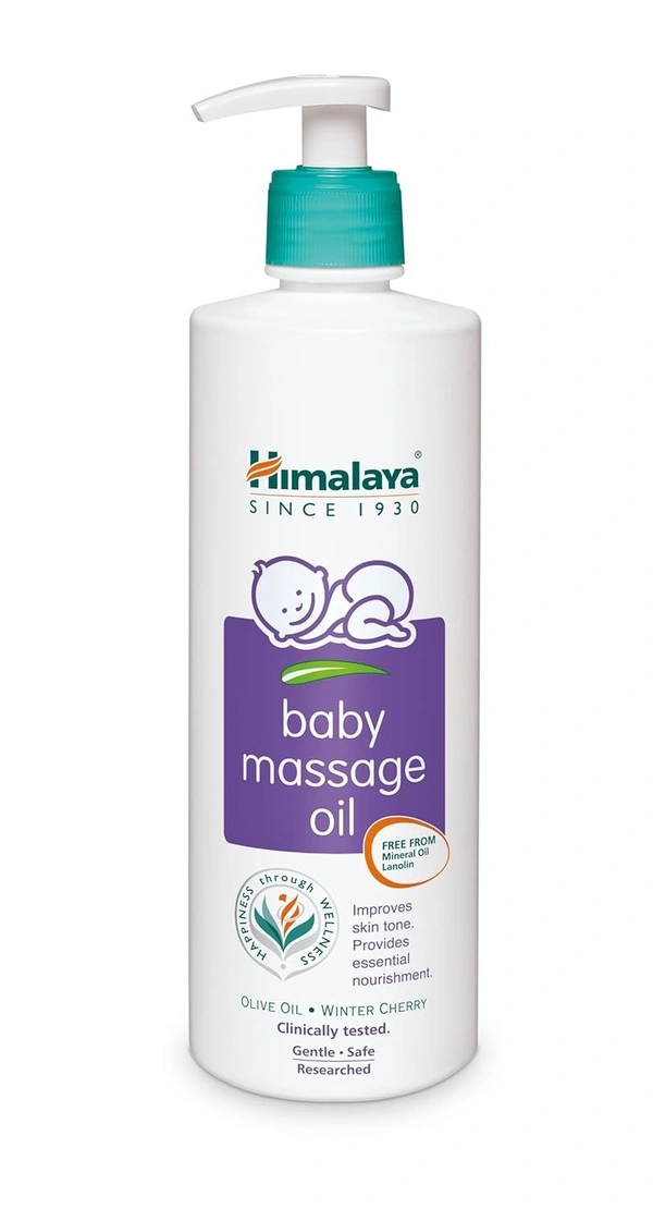 Himalaya Baby Massage Oil  for strong bones & muscles | with Vitamin E | No. 1 Doctor Prescribed - 500ml
