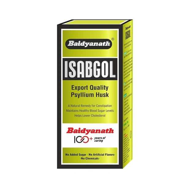 Baidyanath Isabgol - Psyllium Husk Powder - 200gm | Effectively Relieves Constipation | Fibre Supplement For Digestion - 200 gm