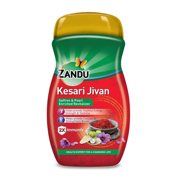 Zandu ZANDU KESARI JIVAN Kesari Jivan Ayurvedic Immunity Booster for Adults, Red, 450 g - 450 gm