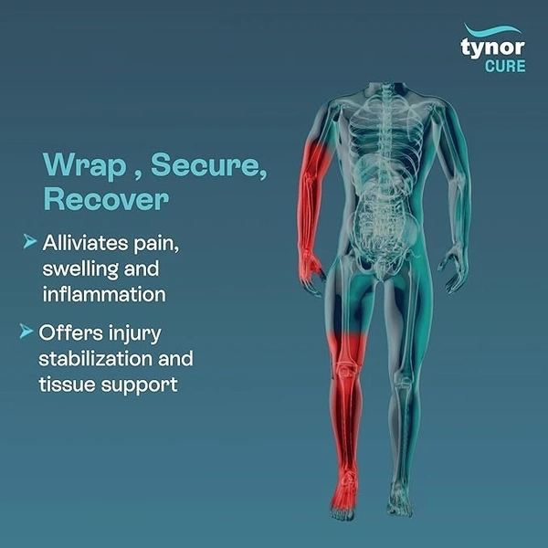 Tynor Tynocrepe cotton bandage, for Sports Injuries and First Aid | Versatile, Soft, and Stretchable | - 6cm x 4m
