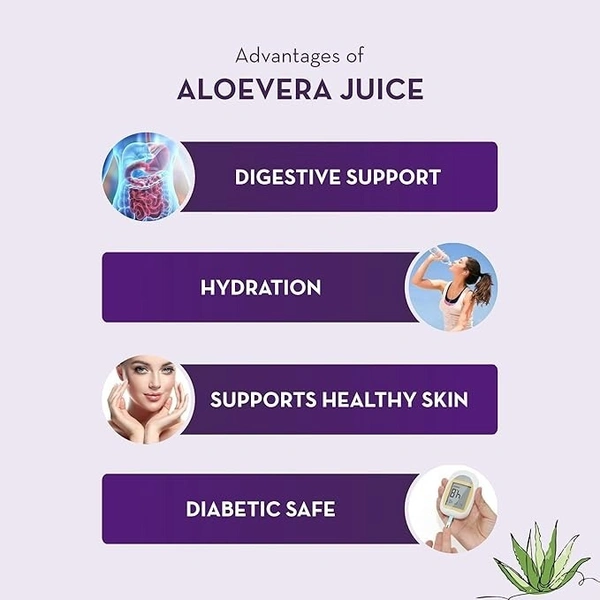 Baidyanath Aloe Vera juice with Pulp, All Natural tonic for Immunity, Better digestion and Glowing Skin, 1000 ml - 1 Ltr.