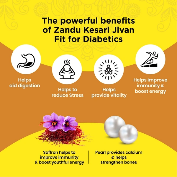 Zandu Kesari Jivan FFD – Sugar Free Ayurvedic Immunity Booster for Adults and Elders, Builds Energy, Strength and Stamina, 450 gm Chyawanprash - 450g