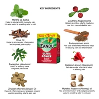Zandu Ultra Power Balm | For Pain Relief from Strong Headache, Bodyaches & Cold | Bone, Joint & Muscle Care | 50 ML - 50ml