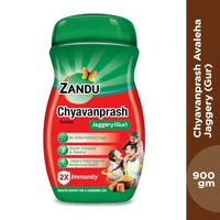 Zandu ZANDU CHYAVANAPRASH Avaleha Jaggery (Gur), Ayurvedic Immunity Booster, Provides Vitamins & Micro-Nutrients, Helps Improve Respiratory Health, 450g - 450g