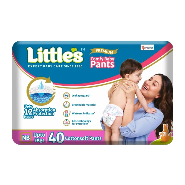  Little's Little's Comfy Baby Diaper Pants - Premium | Baby Diapers with 12 hours Absorption & Wetness Indicators - 22 Units, XXL