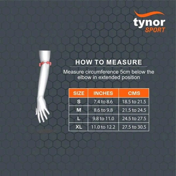 Tynor  Elbow Support Air Pro - Web Orange, Extra Large