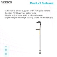 Champ Plus Elbow Crutch With Adjustable Height & Movable Elbow Support, Light Weight