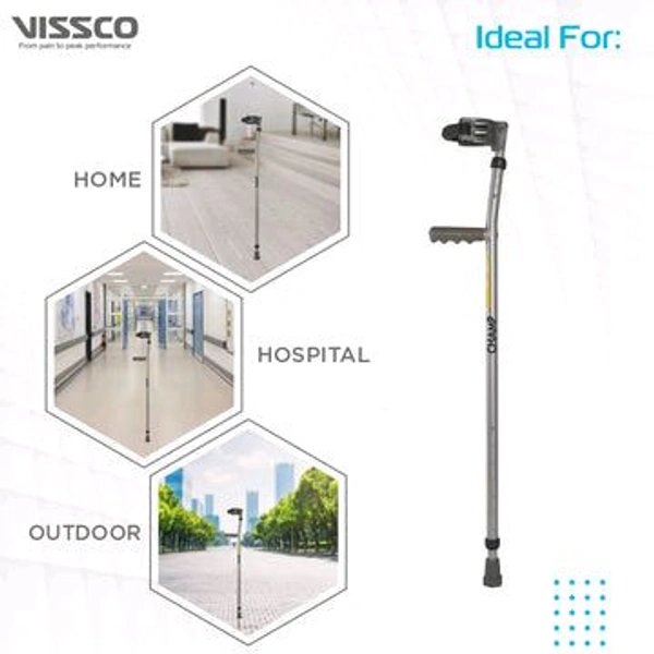 Champ Plus Elbow Crutch With Adjustable Height & Movable Elbow Support, Light Weight