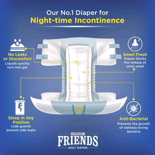 Adult DiapersFriends Overnight Adult Diapers - 10, XL