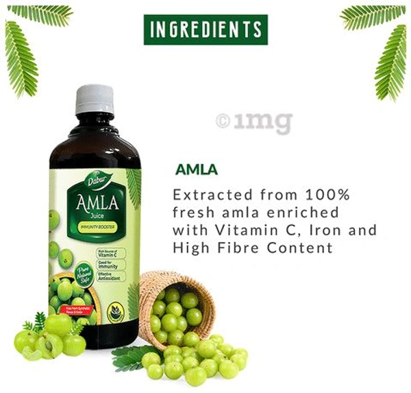 Dabur Amla Juice with VItamin C | For Immunity - 1Ltr.