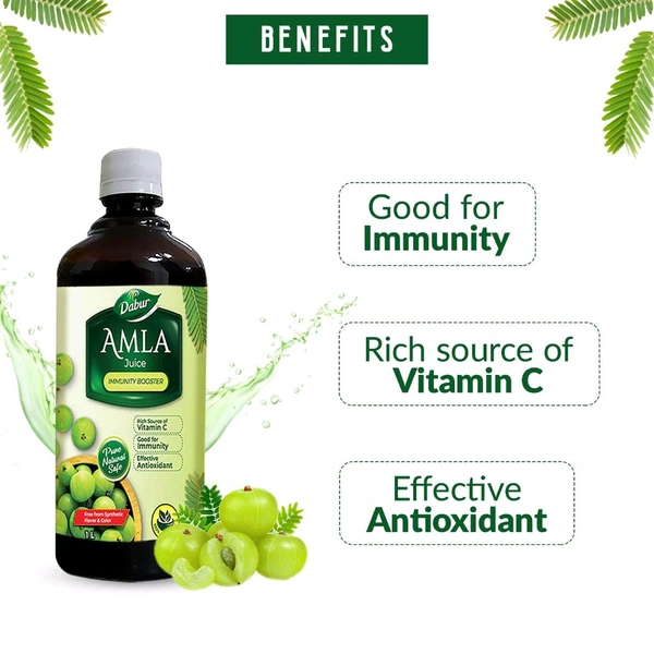 Dabur Amla Juice with VItamin C | For Immunity - 1Ltr.