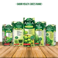Dabur Giloy Neem Tulsi Juice for Immunity, Respiratory, Skin & Liver Health - 1Ltr.