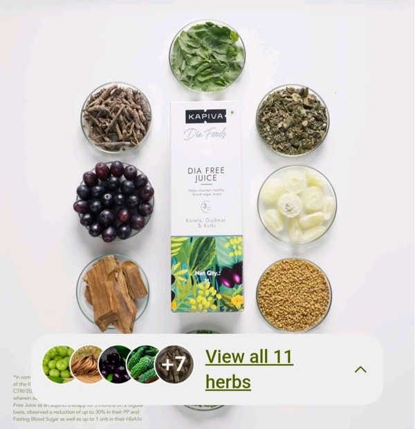 Kapiva Diafree Juice for Diabetes Care | Helps Maintain Healthy Blood Sugar Levels - 2 Ltr.