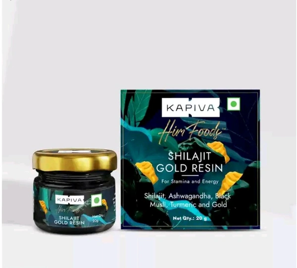 Kapiva Shilajit Gold Resin with Ashwagandha, Black Musli & Gokshura | For Stamina & Energy - 40 gm