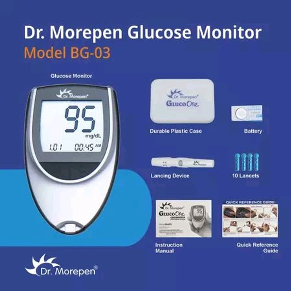 Dr Morepen Gluco One Bg 03 Blood Glucose Monitoring Sytem With 25 Test Strips