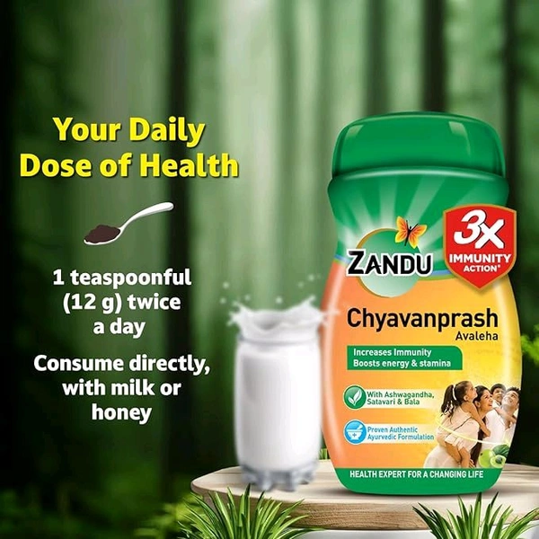 Zandu Chyawanprash Avaleha 910 g | Scientifically proven immunity booster | Boosts energy, stamina and memory | Powerful Ingredients to protect from common infections and illness | Great Taste - 900gm