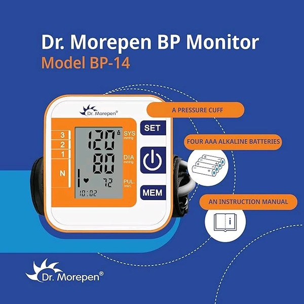 Dr. Morepen Arm Blood Pressure Monitor Model Bp 14, Multicolor
