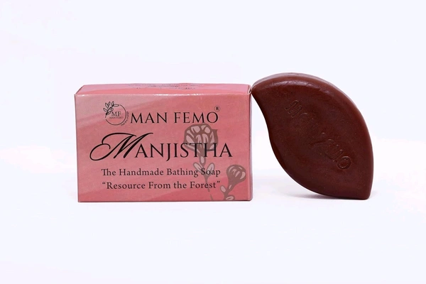 MAN FEMO Manjistha Face And Body Soap | Natural Skin Brightener| Moisturising And Acne Management Bathing Soap Bar - 80gm*2 (Pack of 2)