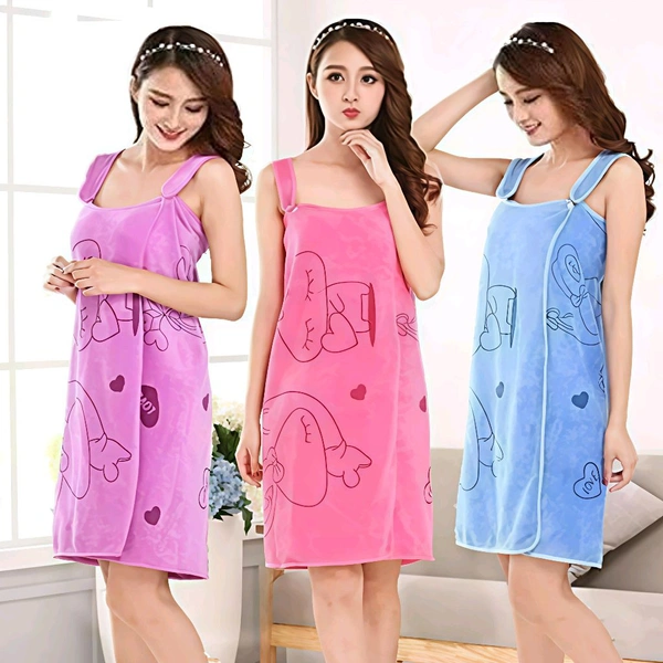 Ladies Magic Towel | Women Bath Full Body Towel Microfiber Soft Wearable Bathing, Beach and Spa Bathrobe Pack of 1  - Tickle Me Pink