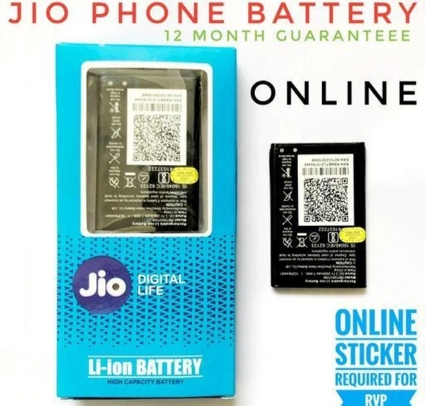 JIO 2000 MAH DUAL IC BATTERYName: JIO 2000 MAH DUAL IC BATTERYBrand: OthersNet Quantity (N): 1Warranty Period: No WarrantyWarranty Type: Not ApplicableAbout this itemRechargeable Li-ion 2000 mAh battery capacityCompatible with JioPhone and JioPhone2 mobile handsetsFor best performance use original JioPhone charger onlyGood Power backup & standby time.Country of Origin: India - Black